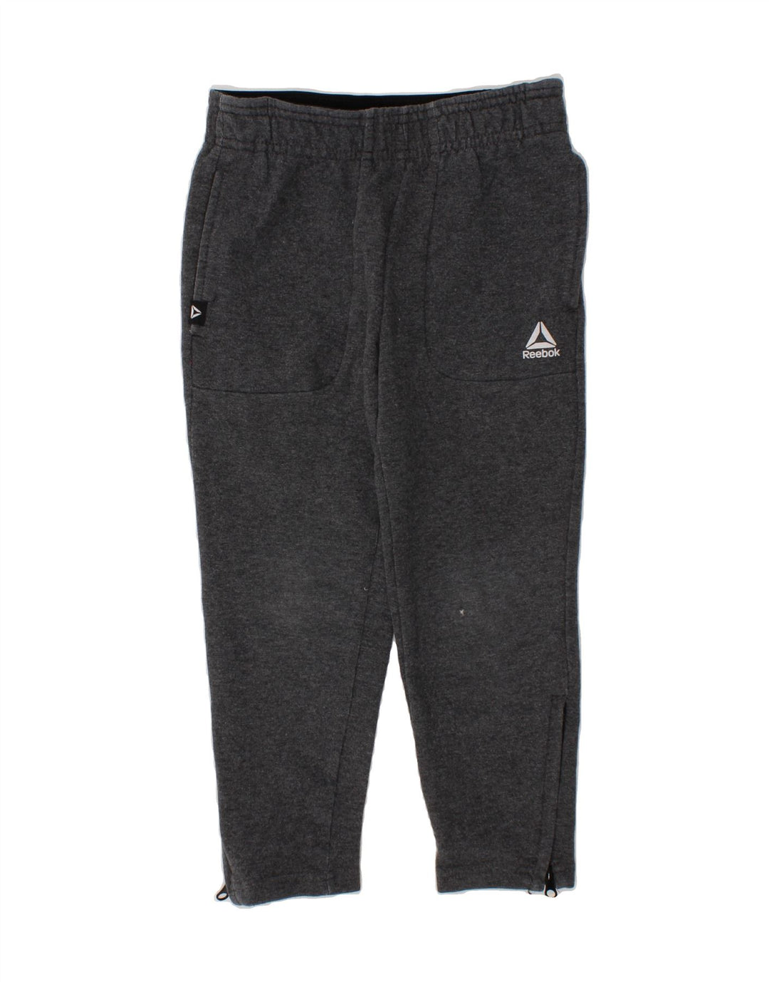 REEBOK Boys Graphic Tracksuit Trousers 4-5 Years Grey Cotton Vintage Reebok and Second-Hand Reebok from Messina Hembry 