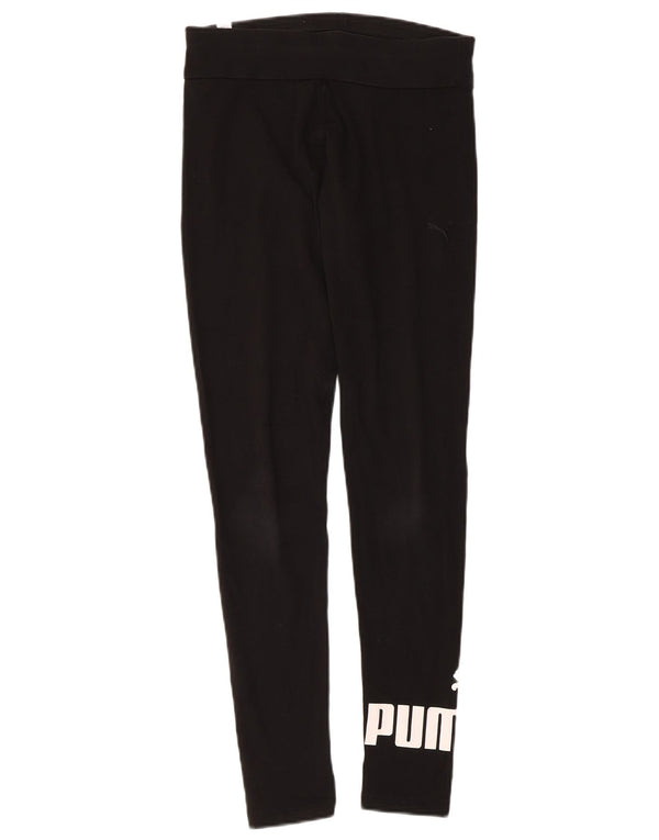 Puma Grafiske Leggings til kvinder UK 12 Medium Sort Bomuld