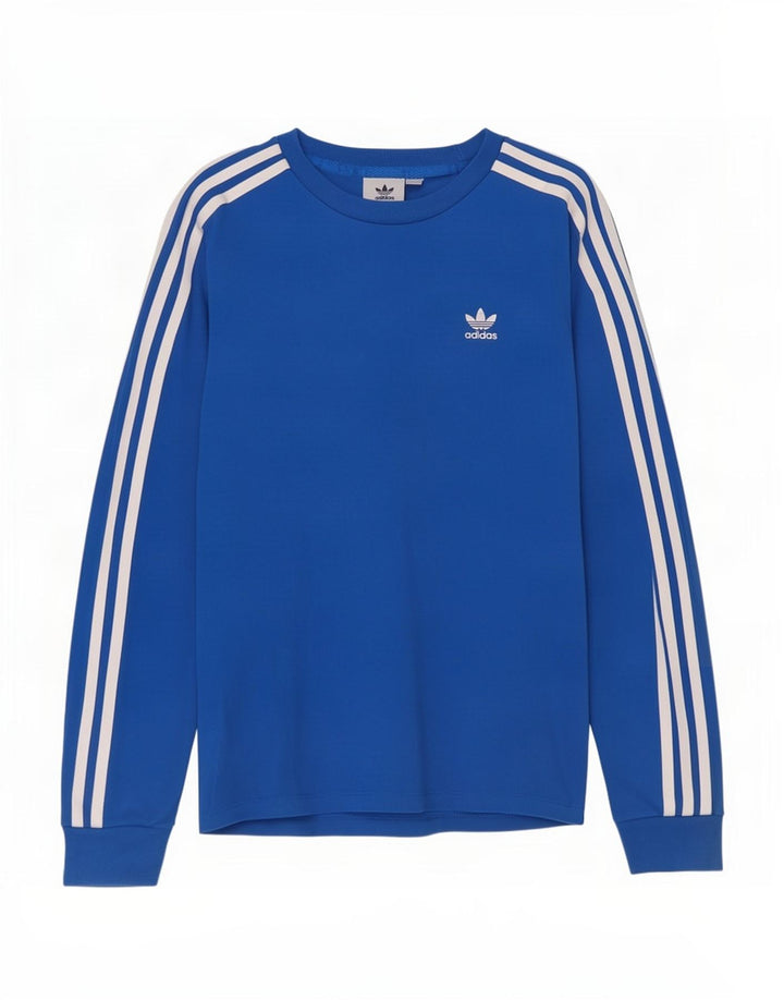 Adidas Dame Top Langærmet UK 8 Lille Blå Bomuld