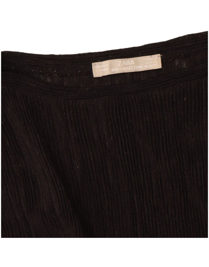 Zara Dame Oversized Boat Neck Jumper Sweater UK 14 Medium Black