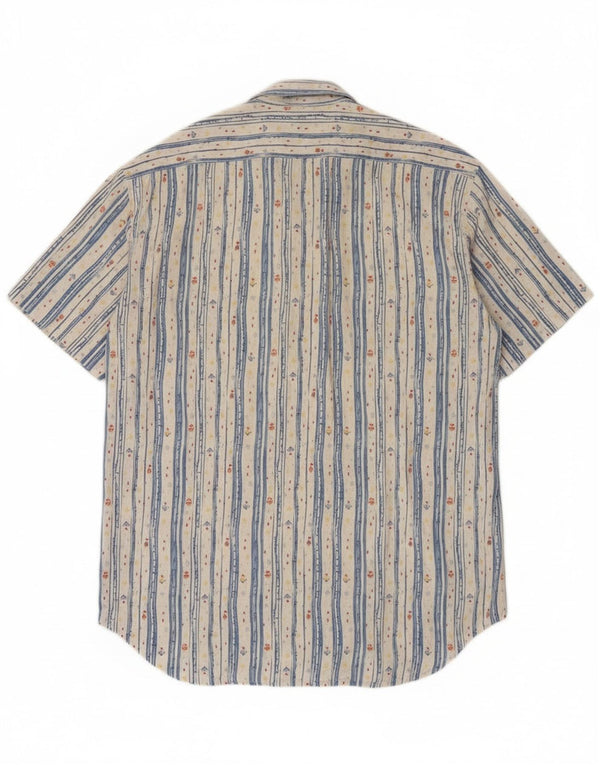 Calvin Klein kortærmet herreskjorte Medium hvid stribet bomuld