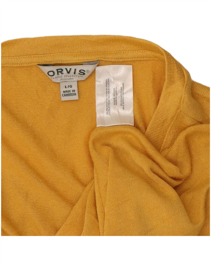 Orvis T-Shirt Top UK 16 Stor Gul Polyester