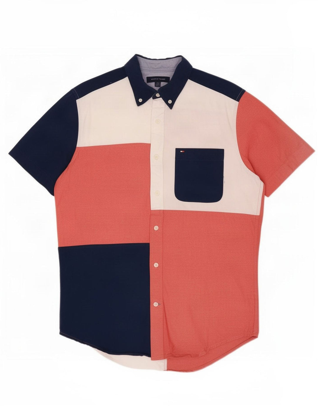 Tommy Hilfiger Kortærmet Herreskjorte Lille flerfarvet Colourblock