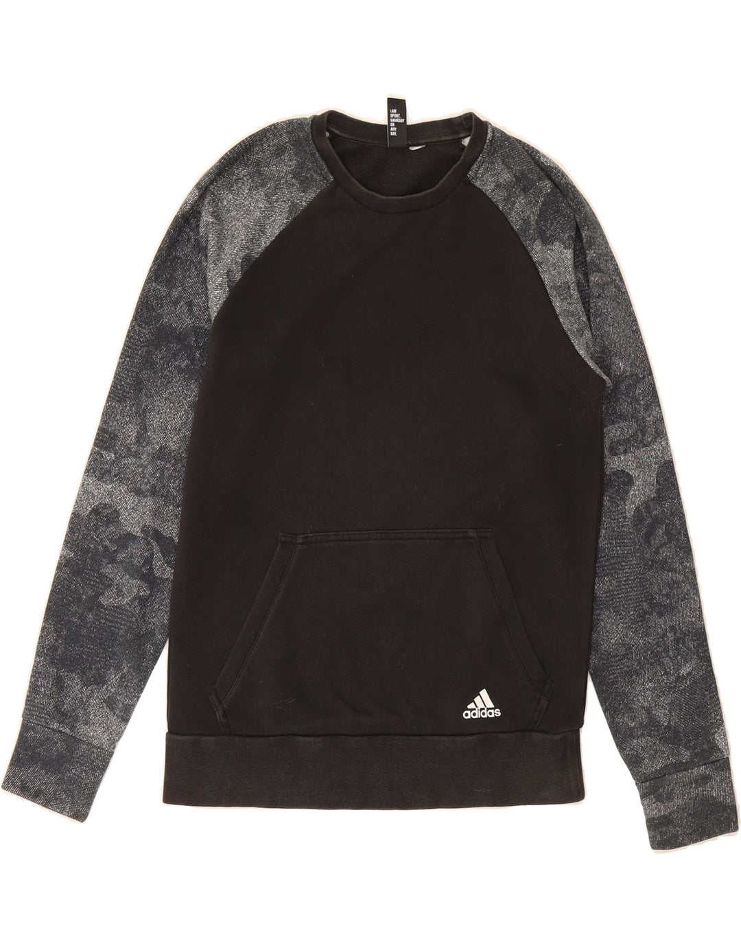 ADIDAS Mens Sweatshirt Jumper Small Black Camouflage Vintage Adidas and Second-Hand Adidas from Messina Hembry 