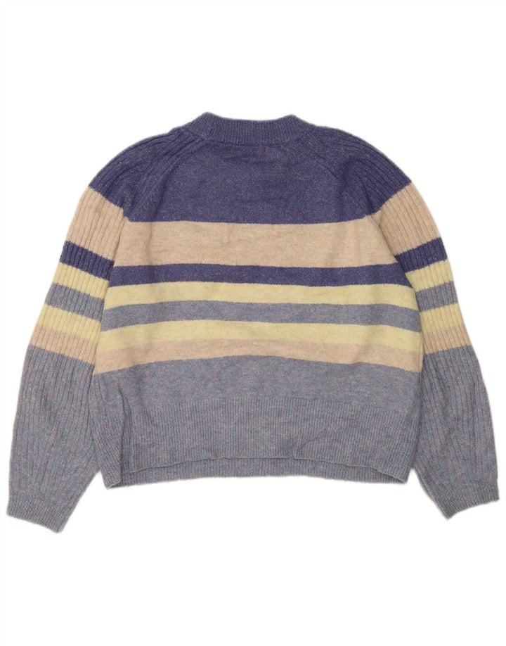 Marks & Spencer Dame sweater med rund hals DK 14 Mellem blå stribet