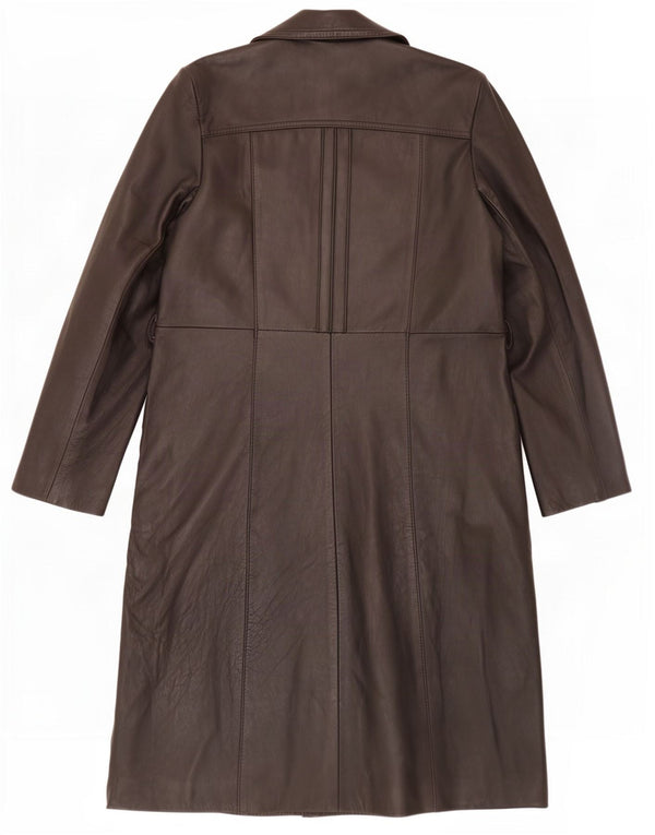 Vintage læderfrakke til kvinder UK 18 XL Sort