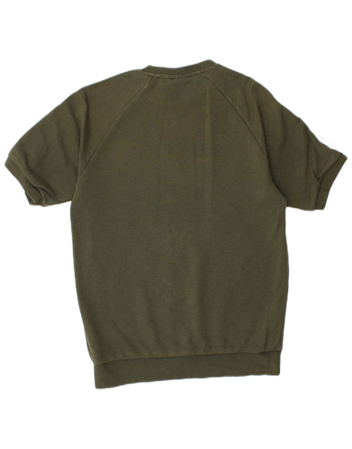 ADIDAS Herre T-Shirt Top Lille Khaki Bomuld