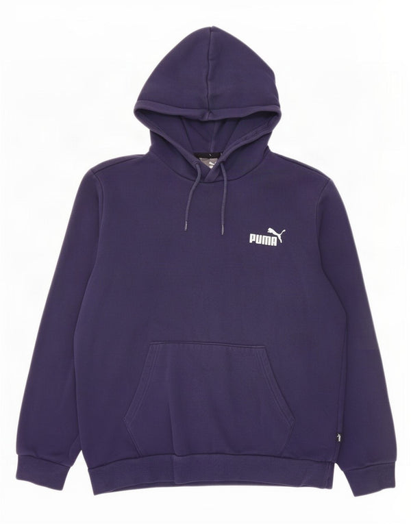 Puma Mens Hoodie Jumper Medium Navy Blue Cotton