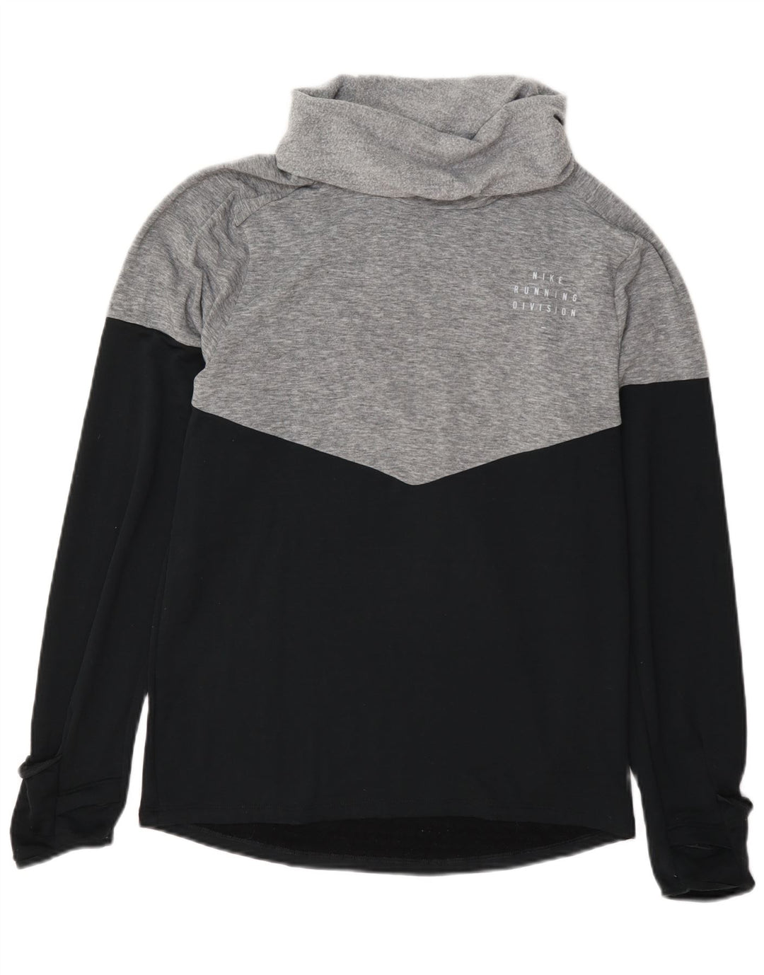 Nike Womens Therma-Fit Sweatshirt med rullehals, lille grå farveblok