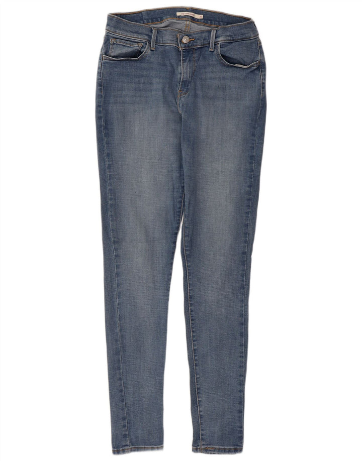LEVI'S Dame 710 Super Skinny Jeans W32 L32 Blå Bomuld