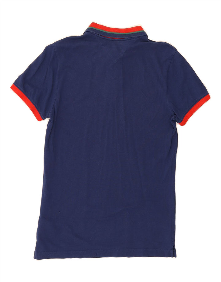 TOMMY HILFIGER Mens Polo Shirt Medium Navy Blue Cotton Vintage Tommy Hilfiger and Second-Hand Tommy Hilfiger from Messina Hembry 