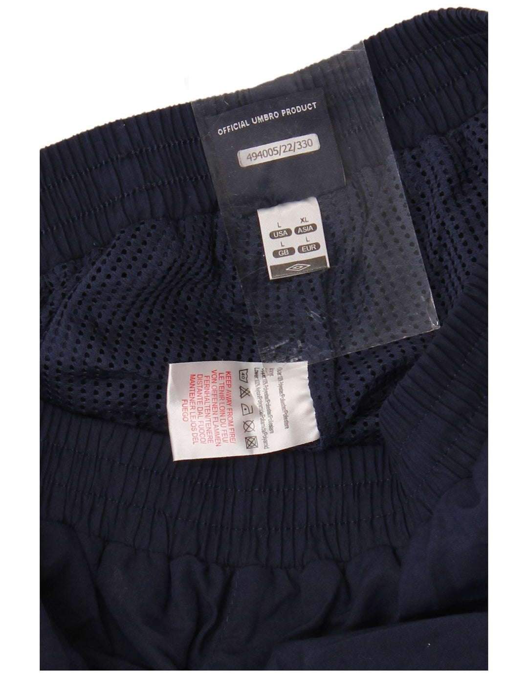 UMBRO Herre grafisk træningsdragt Bukser Joggers Large Navy Blue Polyester