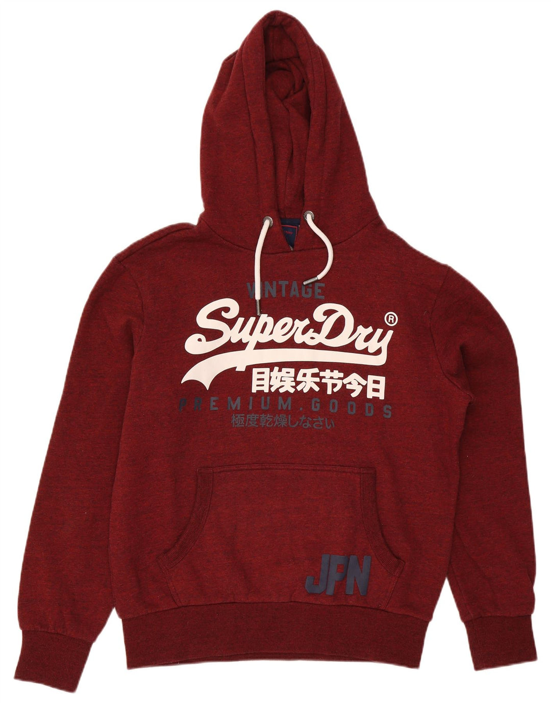 Superdry grafisk hættetrøje til mænd XL rødbrun polyester