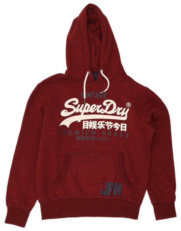 Superdry grafisk hættetrøje til mænd XL rødbrun polyester