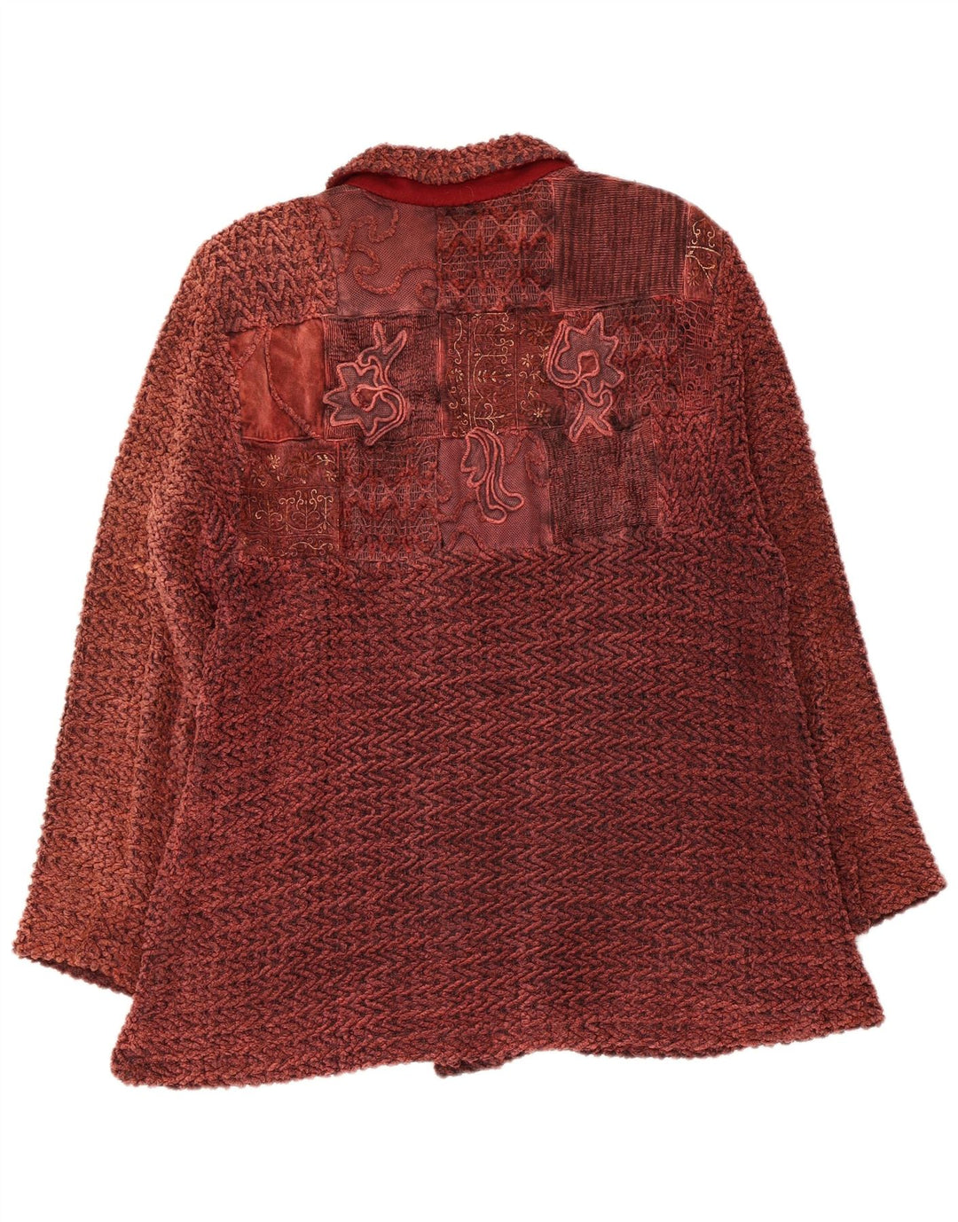 Vintage dame bomberjakke UK 14 Medium Maroon Floral