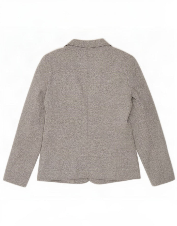 Zara Dame 1 Knap Blazer Jacket UK 14 Stor Grå Viscose