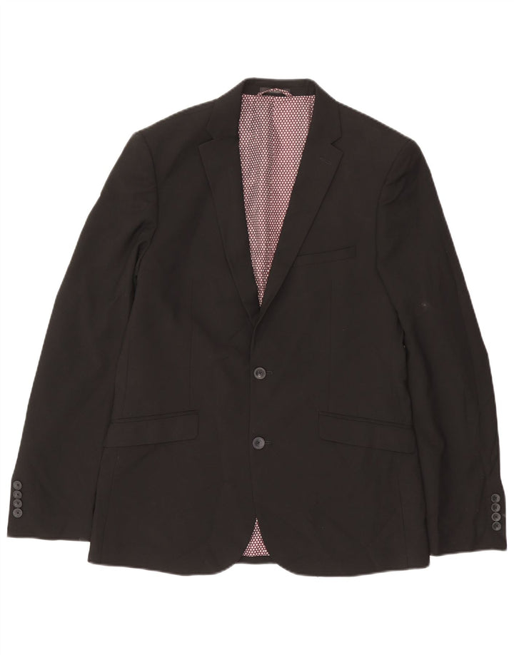 Marks & Spencer Herre Skinny Fit 2-knaps blazerjakke UK 40 Large Black