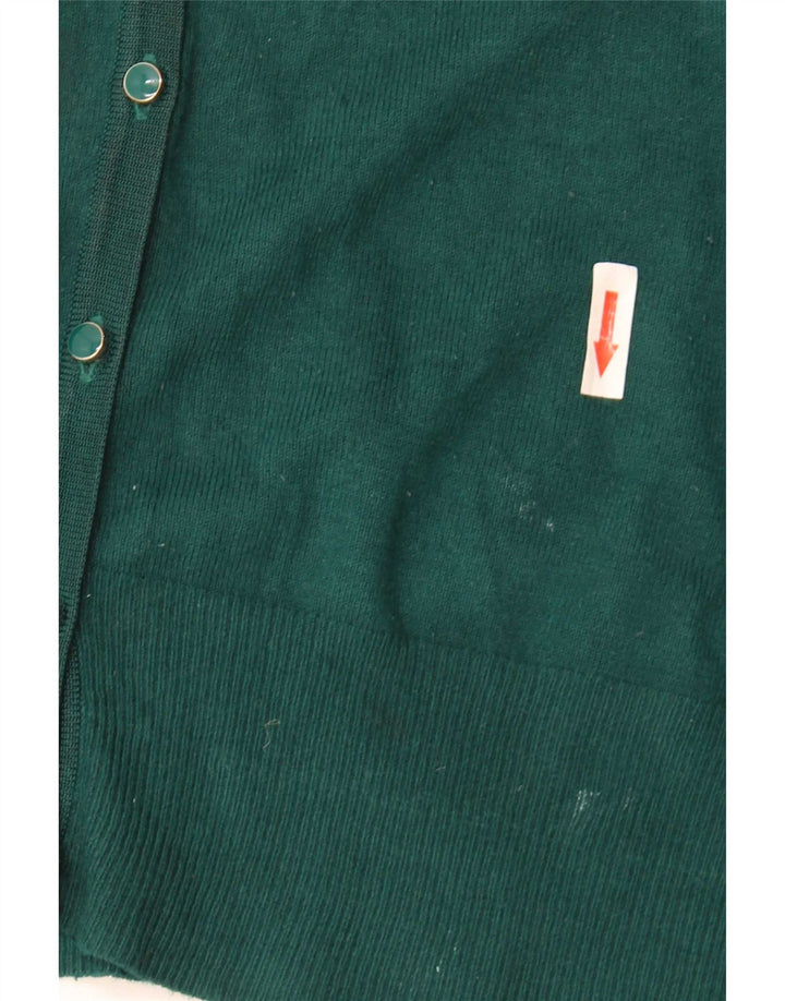 Marks & Spencer Dame Cardigan Sweater UK 12 Medium Green Viscose