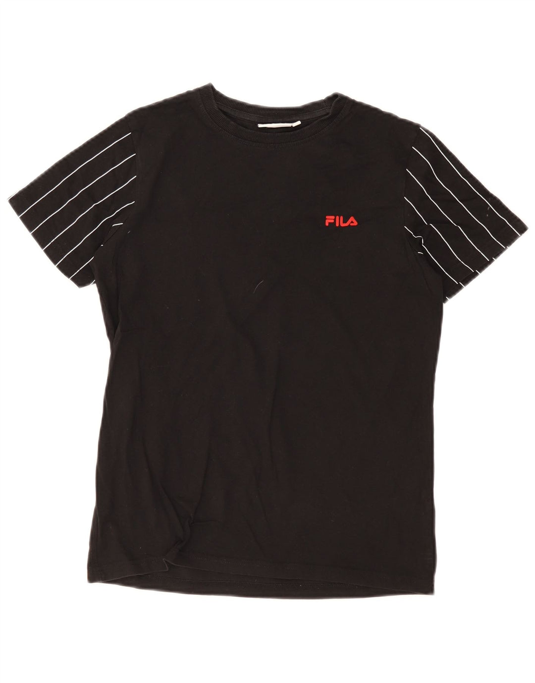 Fila Boys T-Shirt Top 13-14 År Sort Stribet