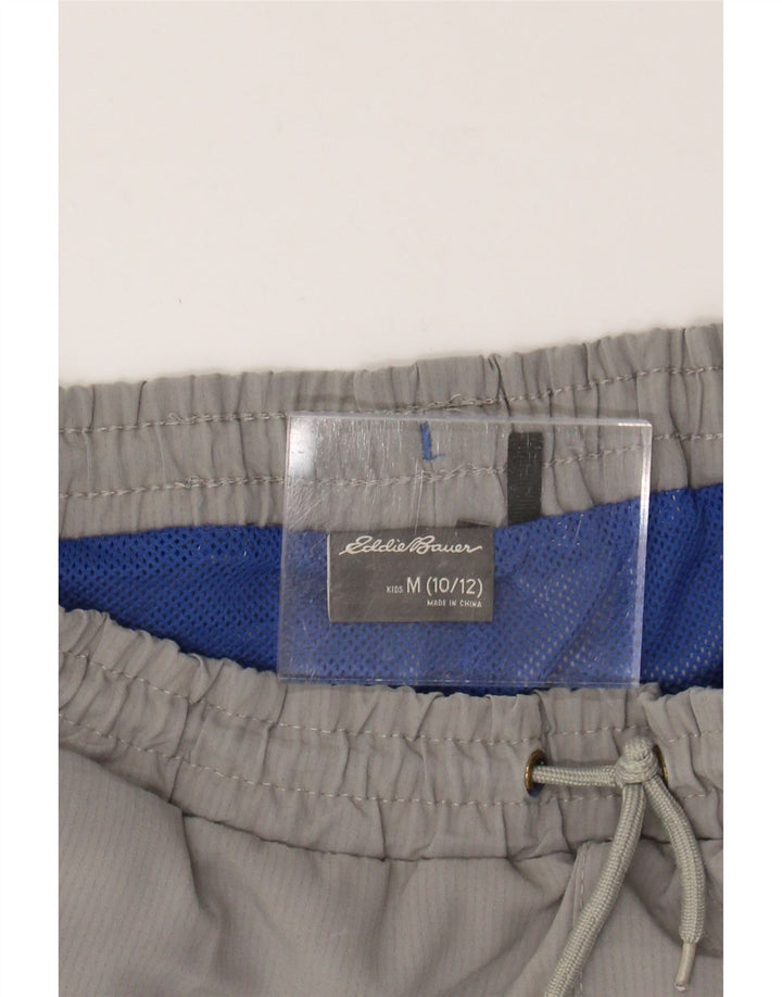 EDDIE BAUER Boys Sport Shorts 10-11 Years Medium Grey Polyester