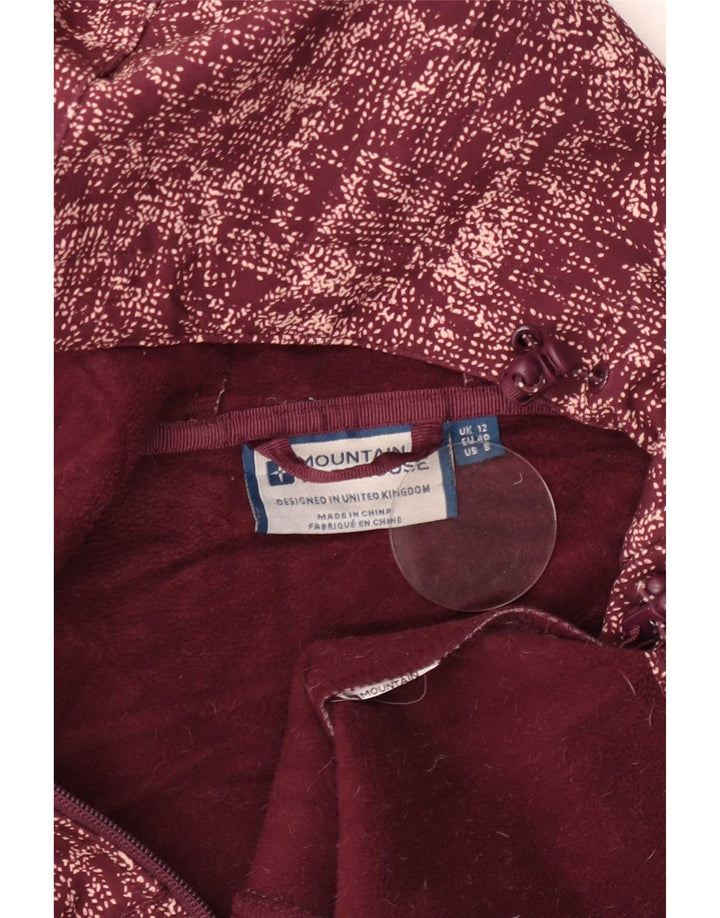 Mountain Warehouse Dame Windbreaker Jacket UK 12 Medium Burgundy Flecked