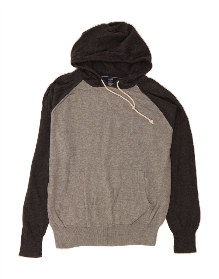 J. CREW Herre hættetrøje Sweater Stor Grå Colourblock Bomuld