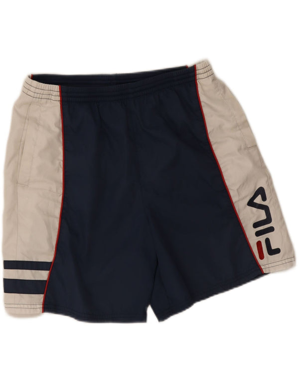 Fila Boys Grafiske svømmeshorts 15-16 år Navy Blue Colourblock