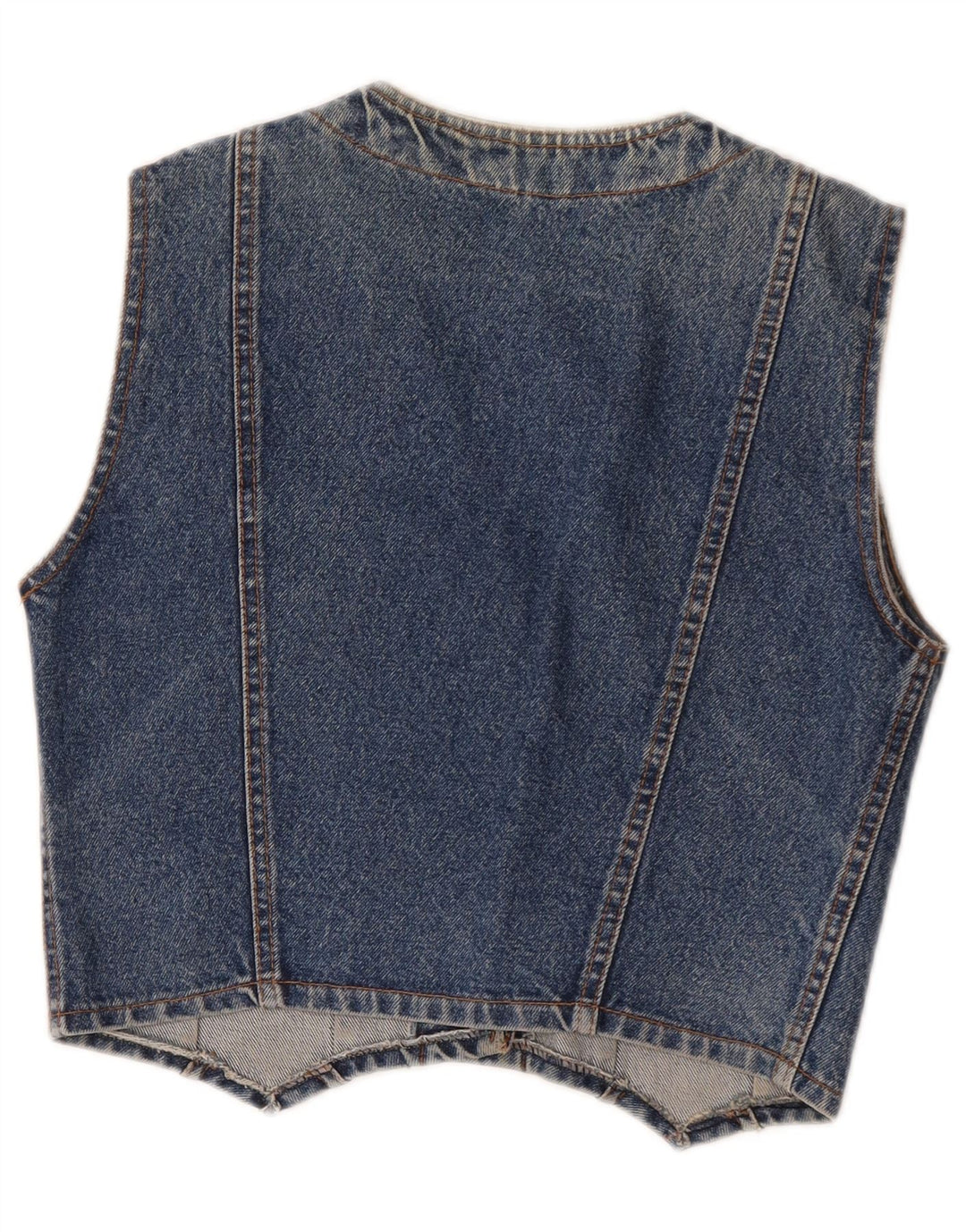 Vintage Dame denim vest UK 12 Medium Blue Cotton