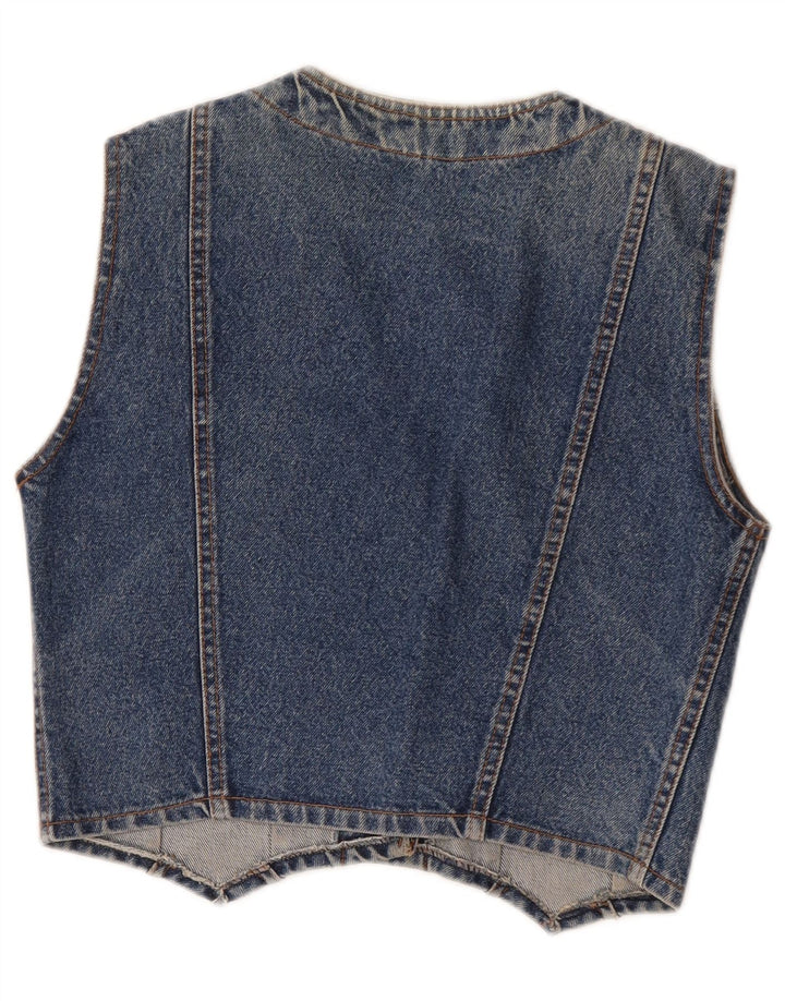 Vintage Dame denim vest UK 12 Medium Blue Cotton