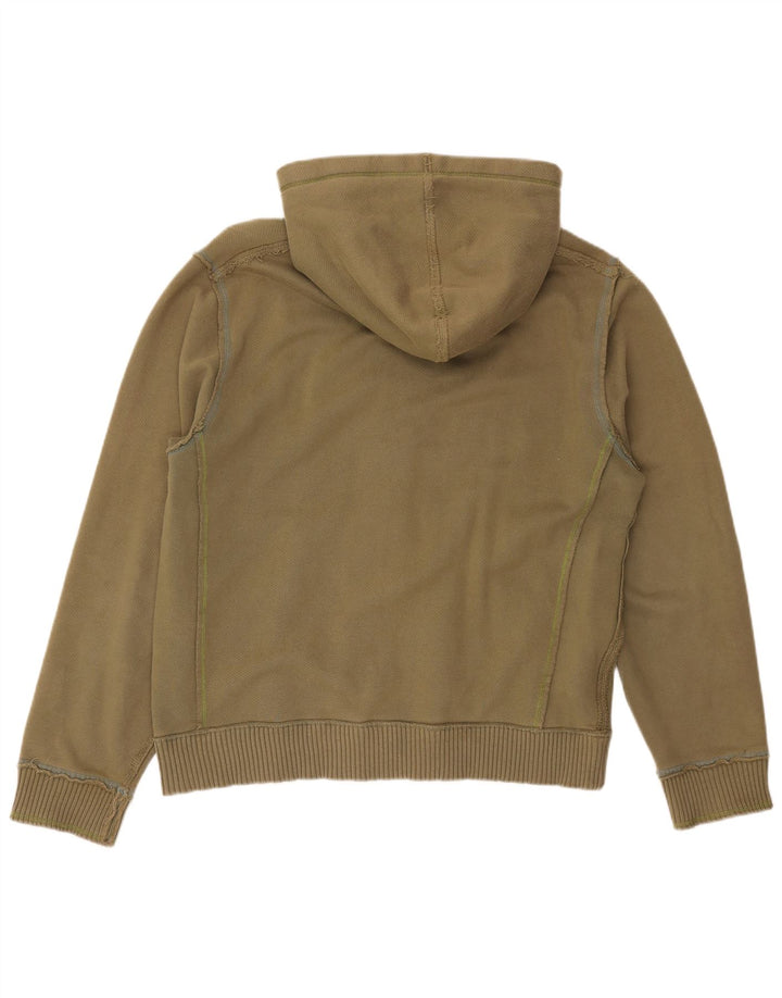 Fat Face Herre hættetrøje med lynlås Stor Khaki Bomuld