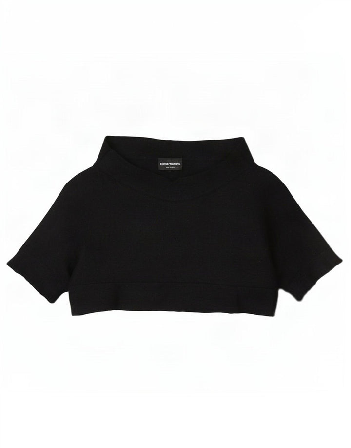 Emporio Armani Dame Crop Top EU 38 Medium Sort