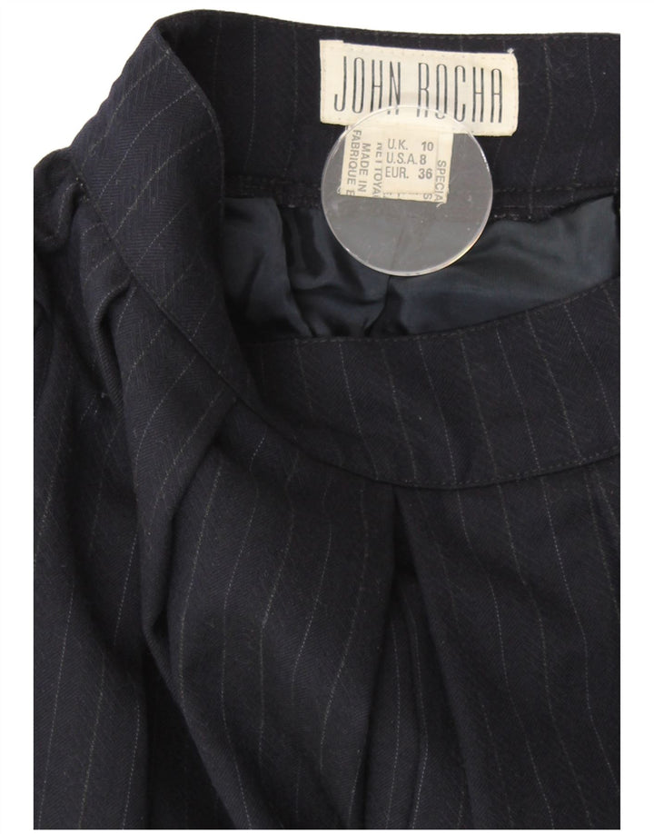 JOHN ROCHA Dame Flare Casual Bukser UK 10 Small W25 Navy Blue