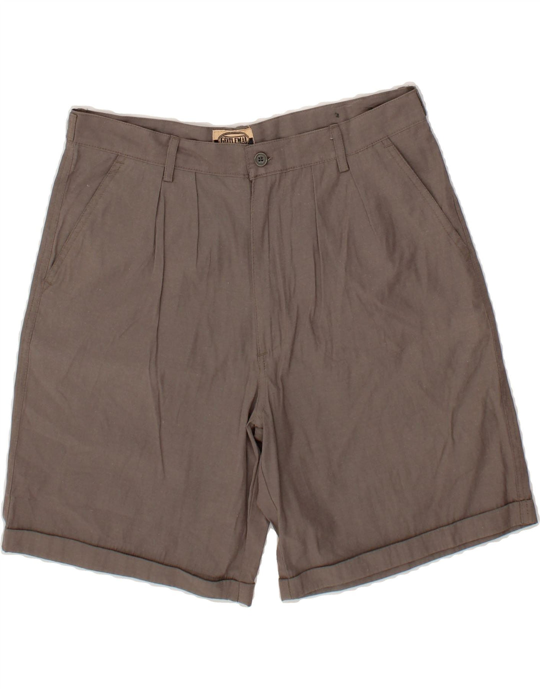 VINTAGE Mens Pegged Casual Shorts Large W34  Grey Polyester Vintage Vintage and Second-Hand Vintage from Messina Hembry 