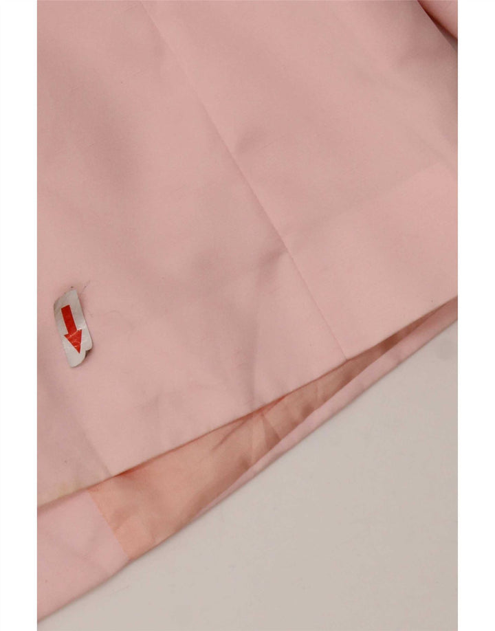 Benetton Dame Dobbeltradet Blazer Jacket UK 14 Medium Pink Polyester