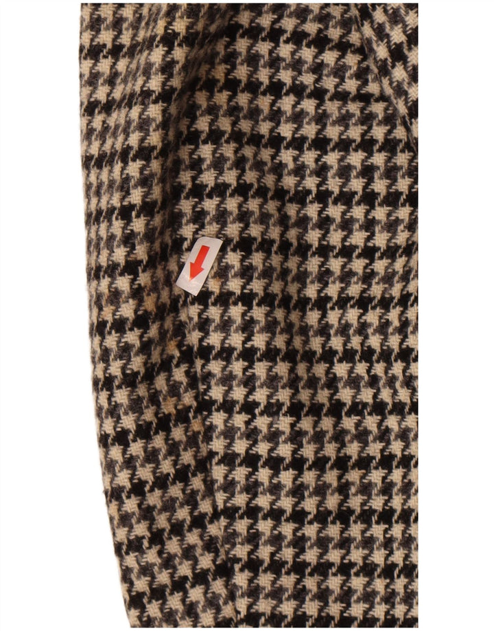 Vintage dame 2-knaps blazerjakke IT 44 Medium Grey Houndstooth