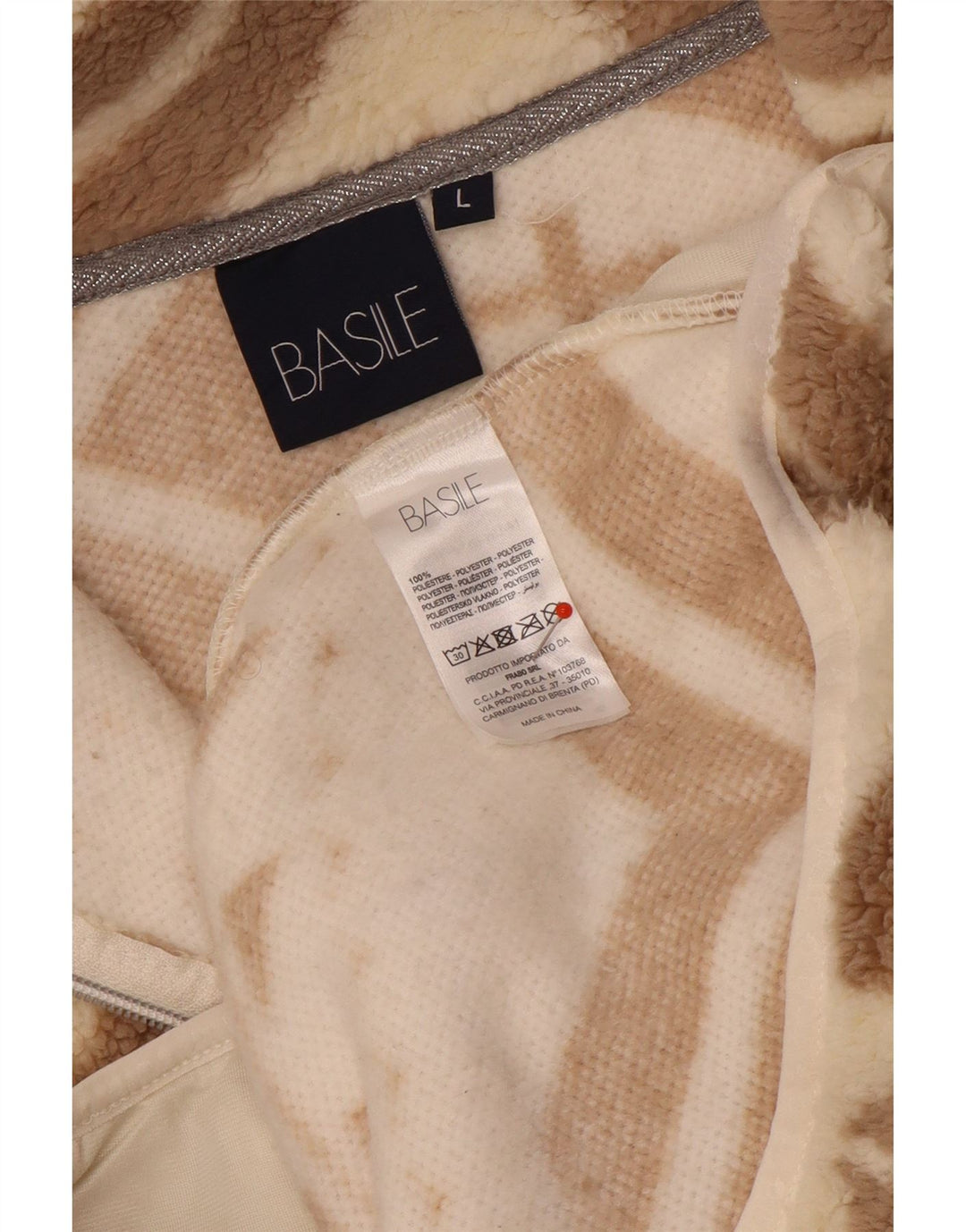 Basile Dame Fleecejakke UK 14 Large Beige Fair Isle Polyester