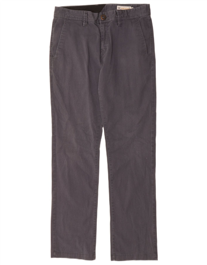 Volcom Straight Chino-bukser til mænd W30 L30 Marineblå bomuld