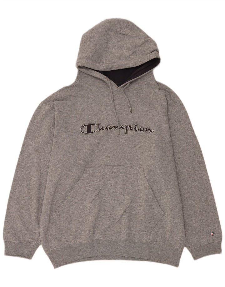 Champion Herre grafisk hættetrøje Jumper Medium Grey Flecked