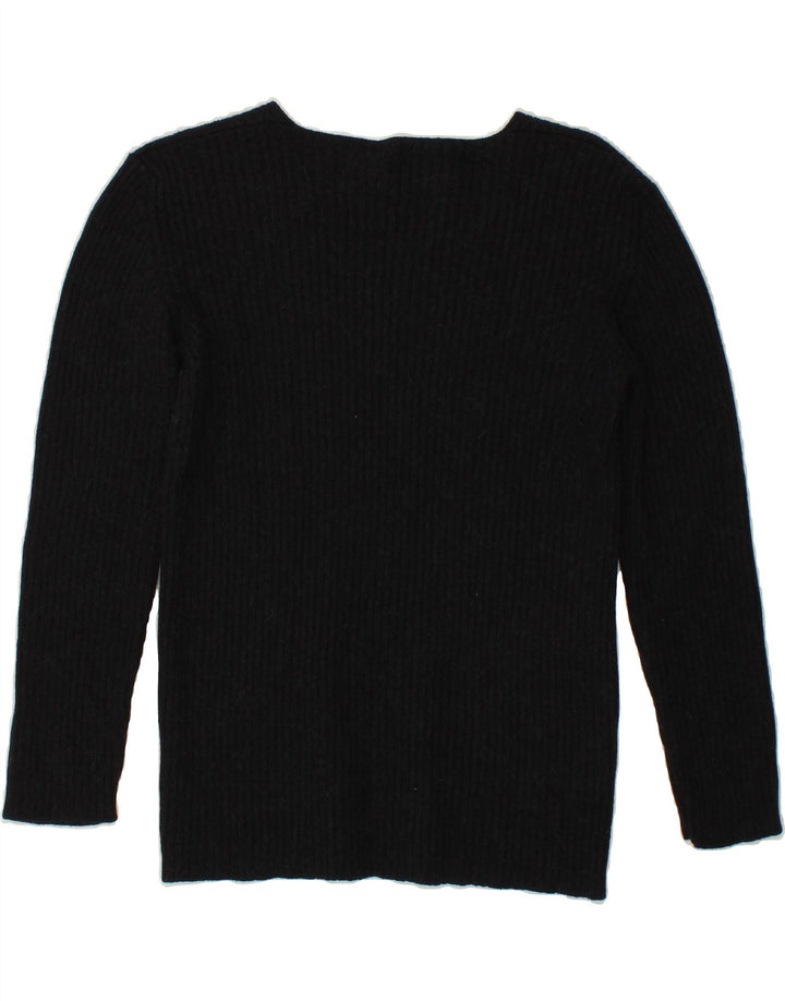 GIANFRANCO FERRE Womens Boat Neck Jumper Sweater UK 12 Medium Navy Blue Vintage Gianfranco Ferre and Second-Hand Gianfranco Ferre from Messina Hembry 