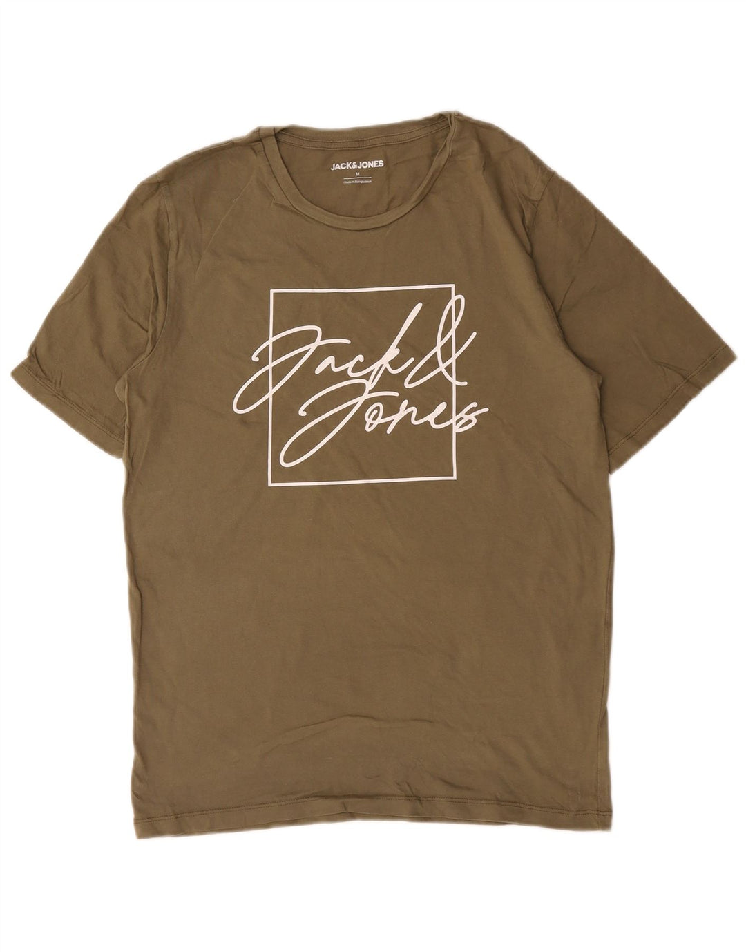 Jack & Jones Herre grafisk T-shirt Top Medium Khaki Bomuld