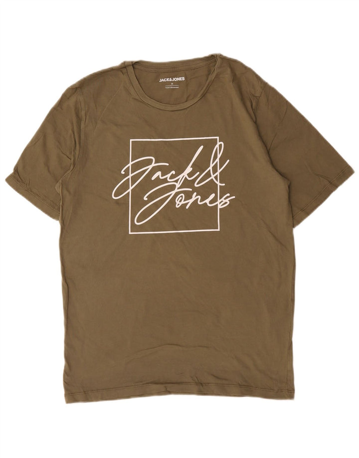 Jack & Jones Herre grafisk T-shirt Top Medium Khaki Bomuld