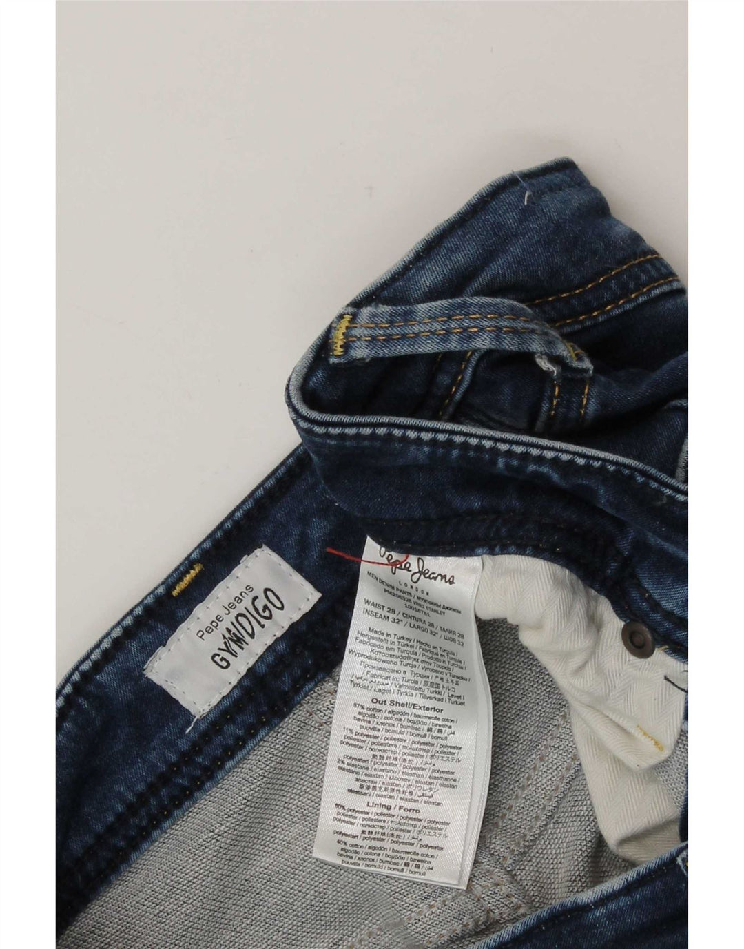 PEPE Jeans Dame Slim W28 L28 Blå Bomuld