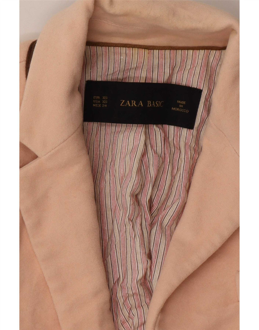 Zara Dame 1 Knap Blazer Jacket UK 6 XS Pink