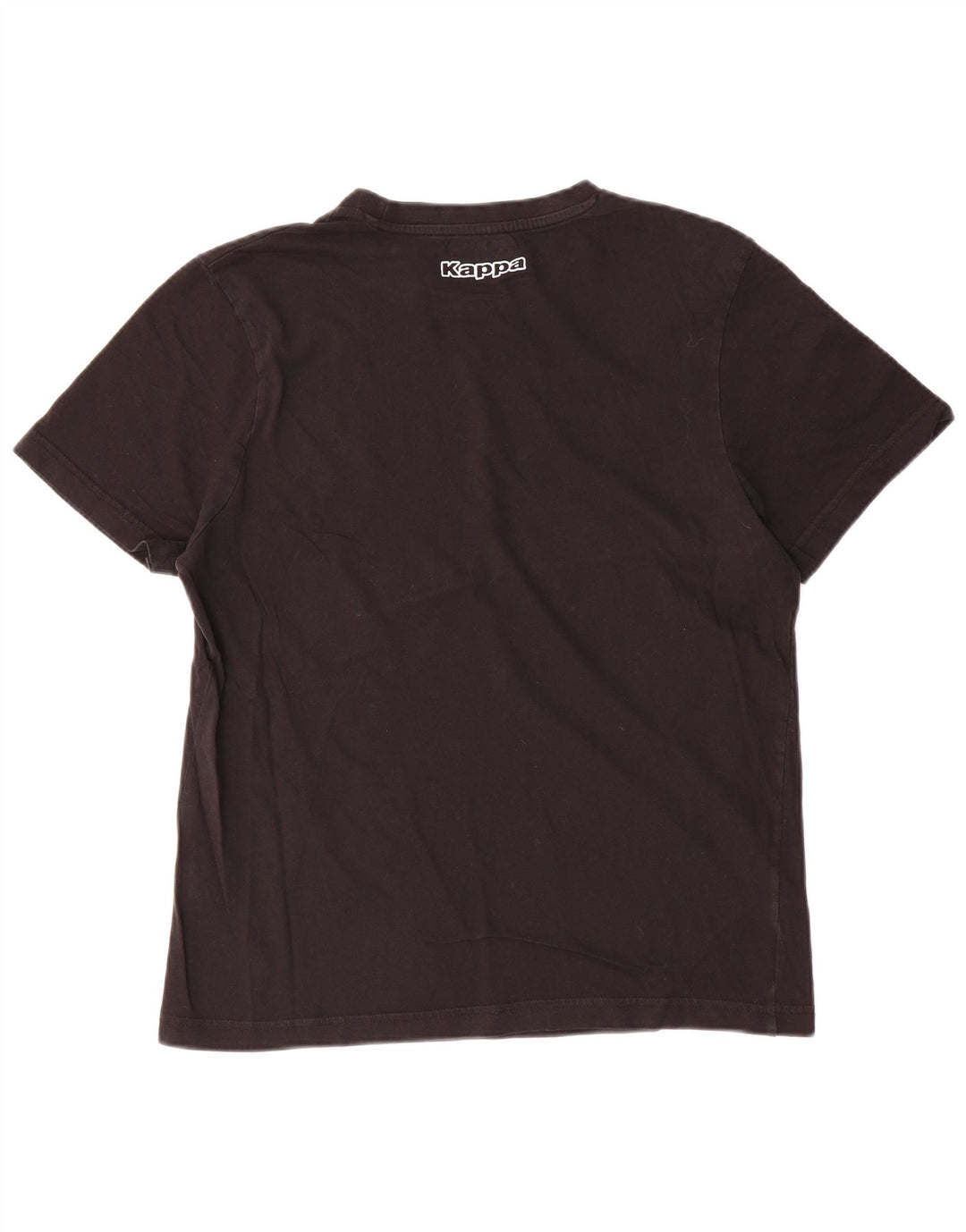 Kappa Herre Grafisk T-Shirt Top Stor Sort Bomuld