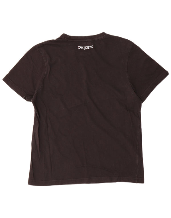 Kappa Herre Grafisk T-Shirt Top Stor Sort Bomuld