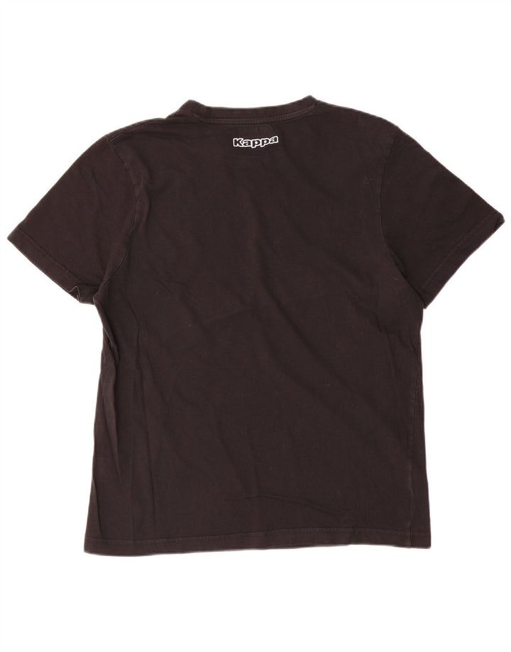 Kappa Herre Grafisk T-Shirt Top Stor Sort Bomuld