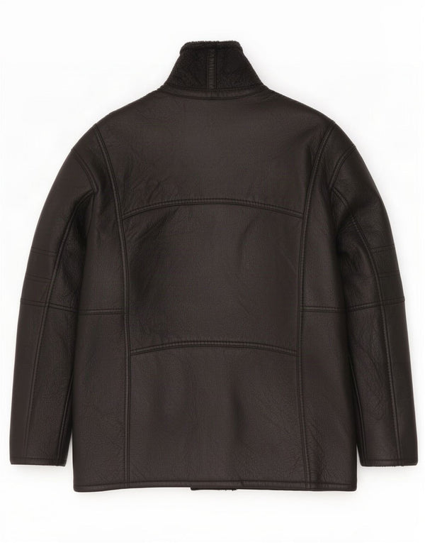 Vintage Herre Shearling Jacket IT 50 Large Black