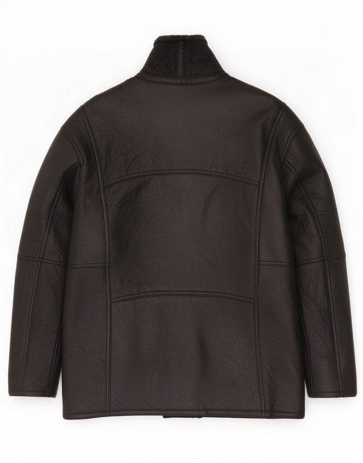 Vintage Herre Shearling Jacket IT 50 Large Black