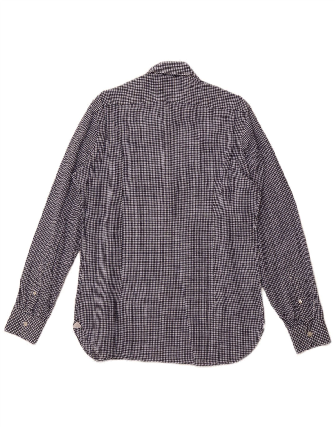 BORRELLI Herreskjorte str. 40 15 3/4 Medium Blue Gingham Cotton