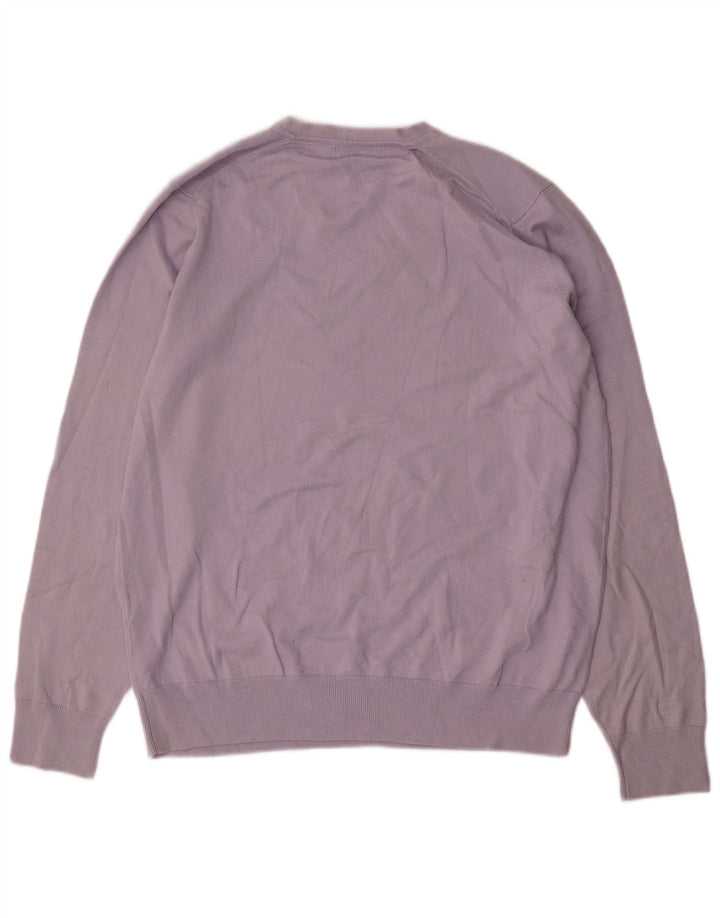 Marks & Spencer Herre Autograph V-hals sweater Stor blå bomuld